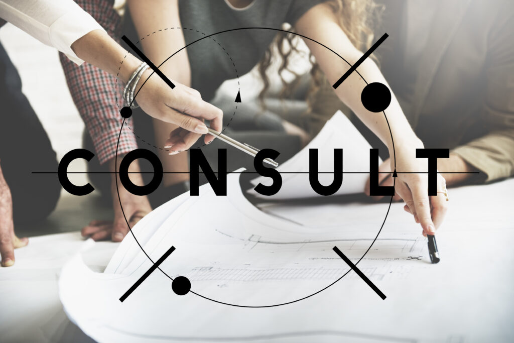 consult ask service sharing information concept